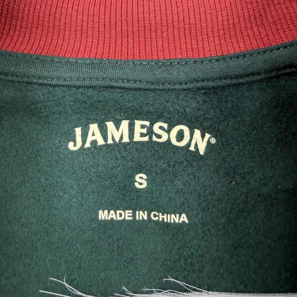 Jameson Jacket Mens Small Green Varsity Bomber Snap Button Whiskey Patch Logo - Picture 7 of 12